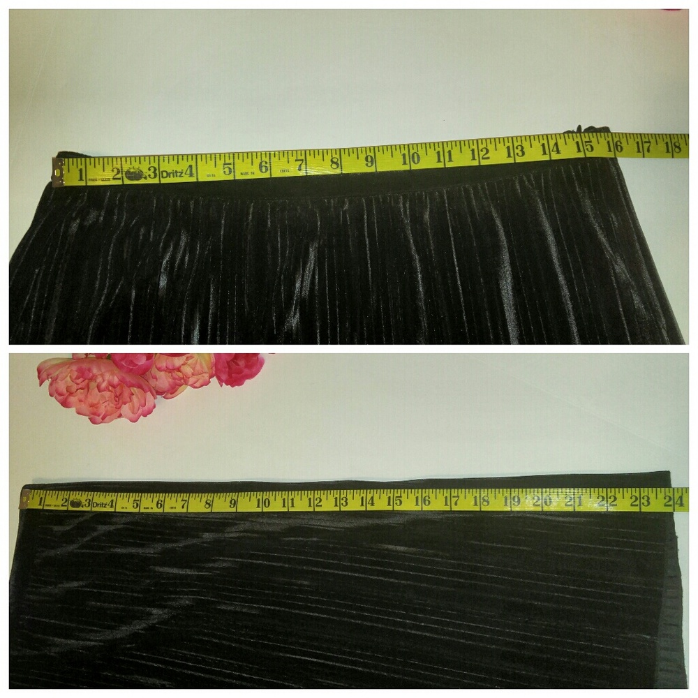 πHP!ππNWT Sanctuary Black Velvet Pleated Skirt - Picture 4 of 5